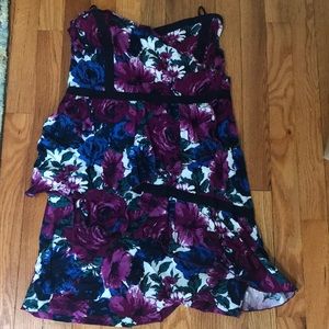 Kimchi Blue Strapless Tiered Floral Dress